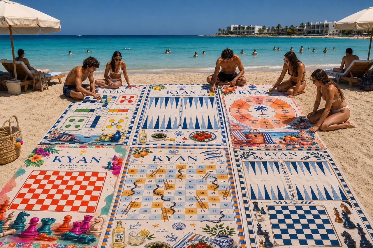 Kyan towels on sand