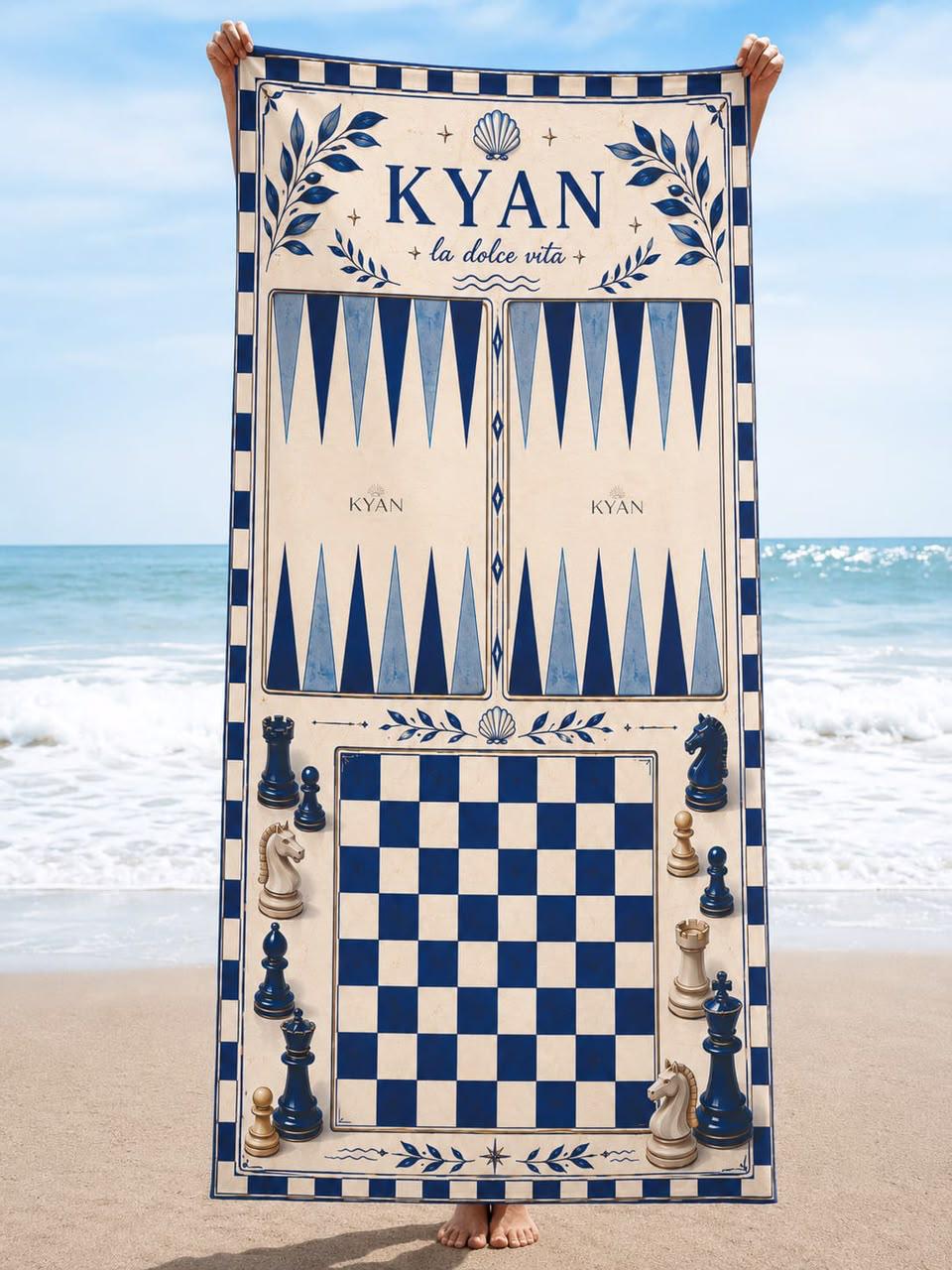 Chess and Tawla towel